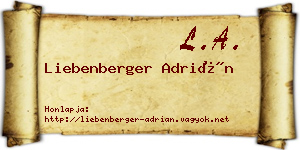 Liebenberger Adrián névjegykártya